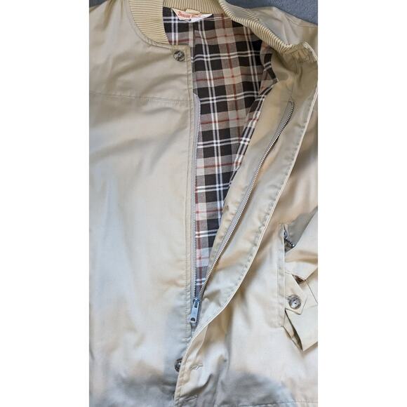 Deacon Brothers Full Zip Windbreaker Jacket Mens XL Vintage 1980’s Beigh - Picture 4 of 4